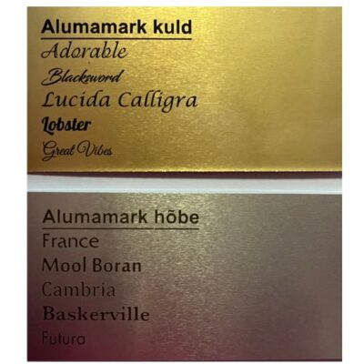 Lasergraveeringuga alumiiniumsilt-GoodMark OÜ